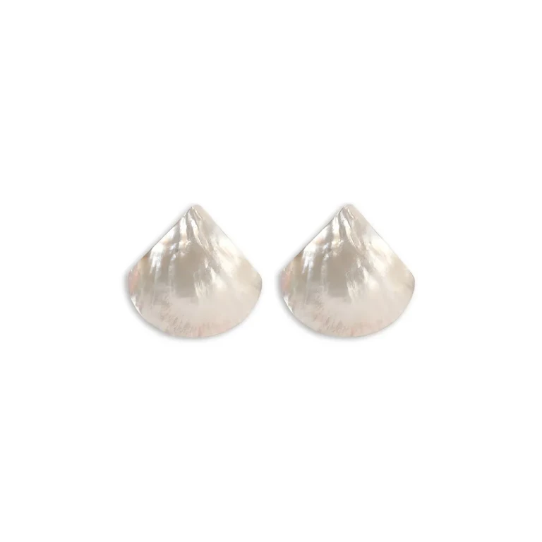 Ettika Rising Tide Mother Of Pearl Statement Stud Earrings