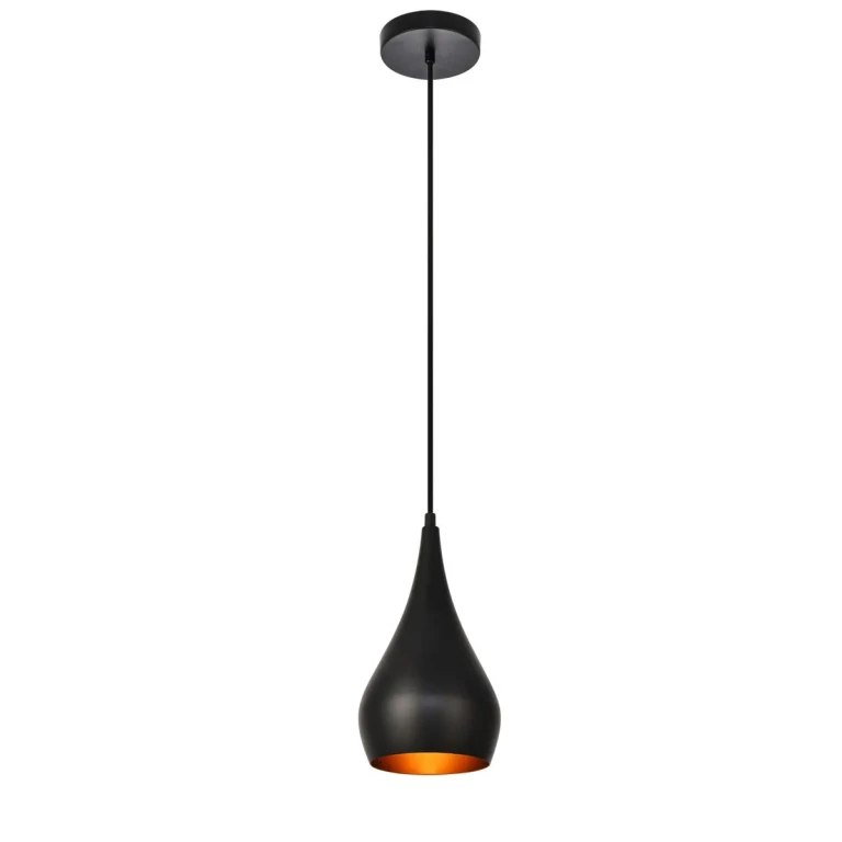 Black One Light Pendant from the Nora Collection
