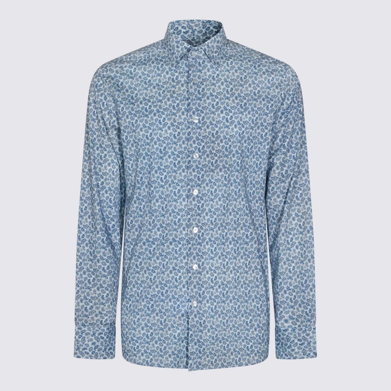 Etro Shirts Blue _co Ea - Men