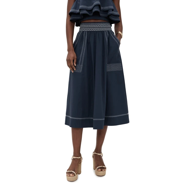 Ramy Brook Galia Skirt Navy L