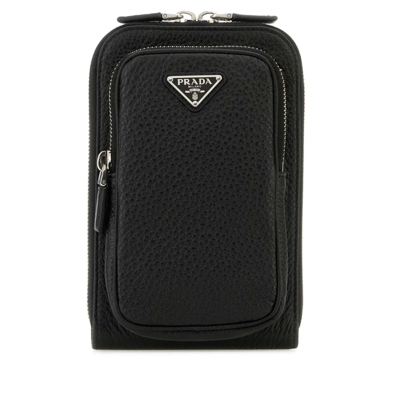 Prada Black Leather Phone Case