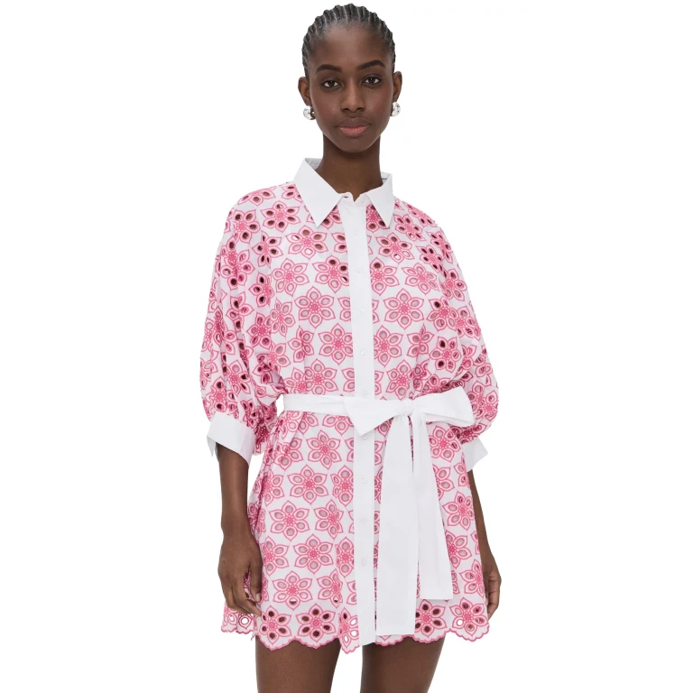 SUNDRESS Florine Dress Eyelet Pink XL/XXL