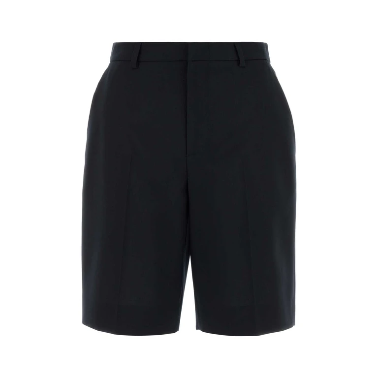 Gucci Dark Blue Wool Shorts Bluered - Women