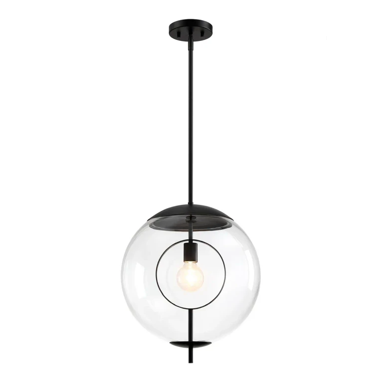 Matte Black One Light Pendant from the Celeste Collection