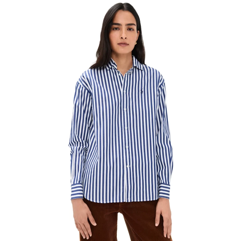 Polo Ralph Lauren Long Sleeve Button Down Shirt 1323 Fall Royal/White XL