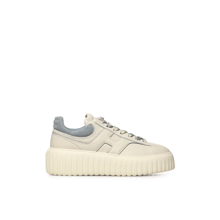 Hogan Sneakers Ivory/light Blue Leather - Women