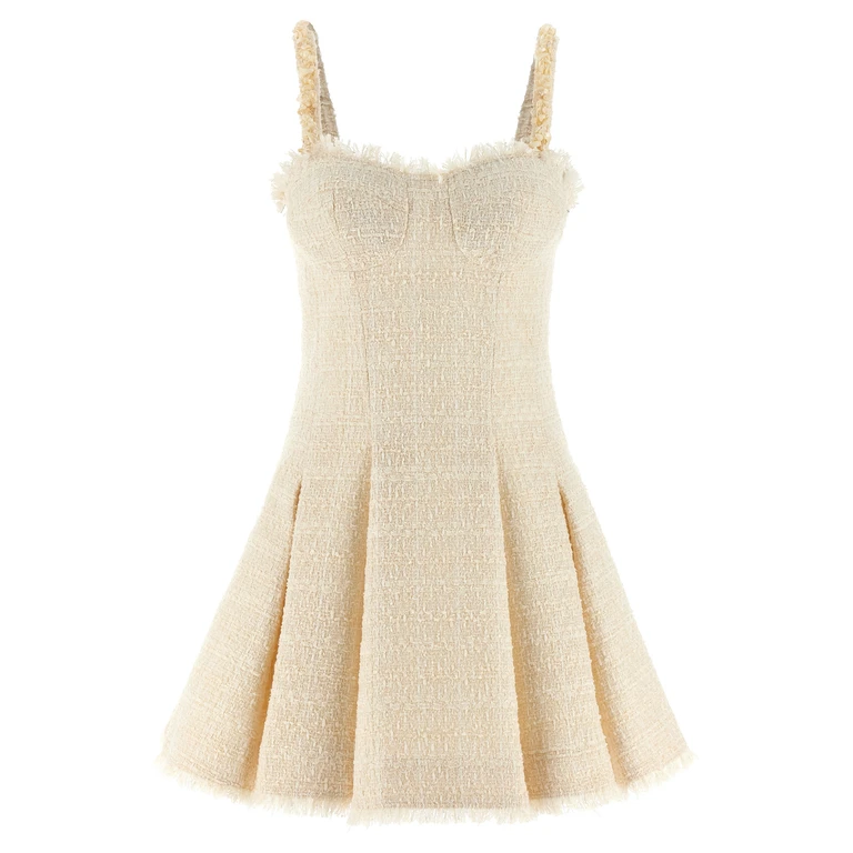 Balmain Conchiglie Dress White Polyester Wo - Women