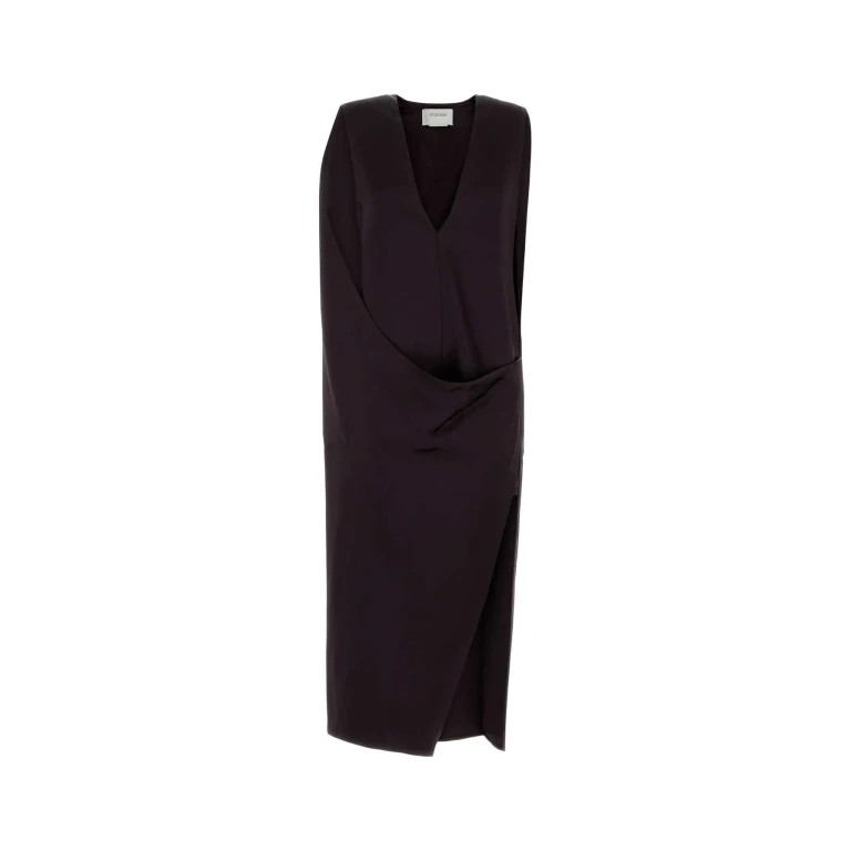 SportMax Aubergine Satin Austria1234 Dress