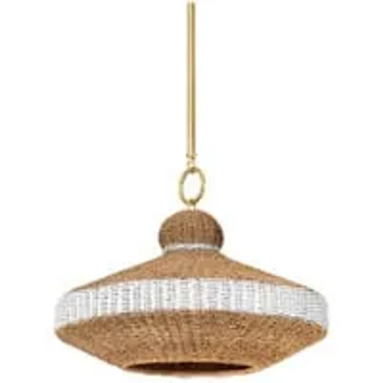 Bethel Mini Pendant in Vintage Gold Leaf
