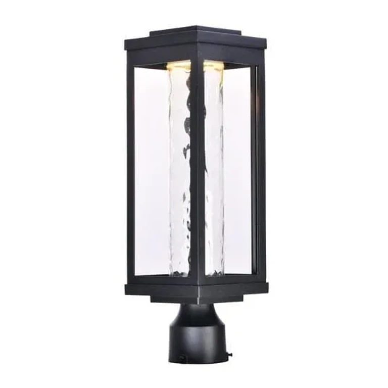 Salon LED 1-Light 1-Light Outdoor Pole/Post Mount in Black