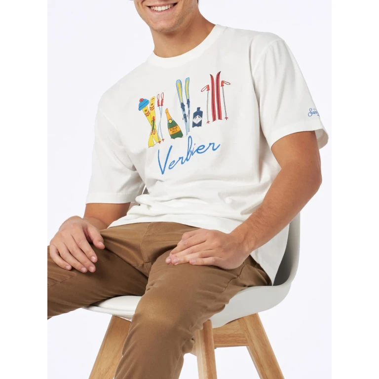 MC2 Saint Barth Arnott Heavy Cotton T-shirt With Verbier Embroidery