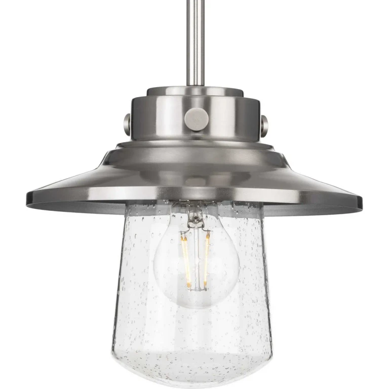Stainless Steel One Light Hanging Lantern from the Tremont Collection