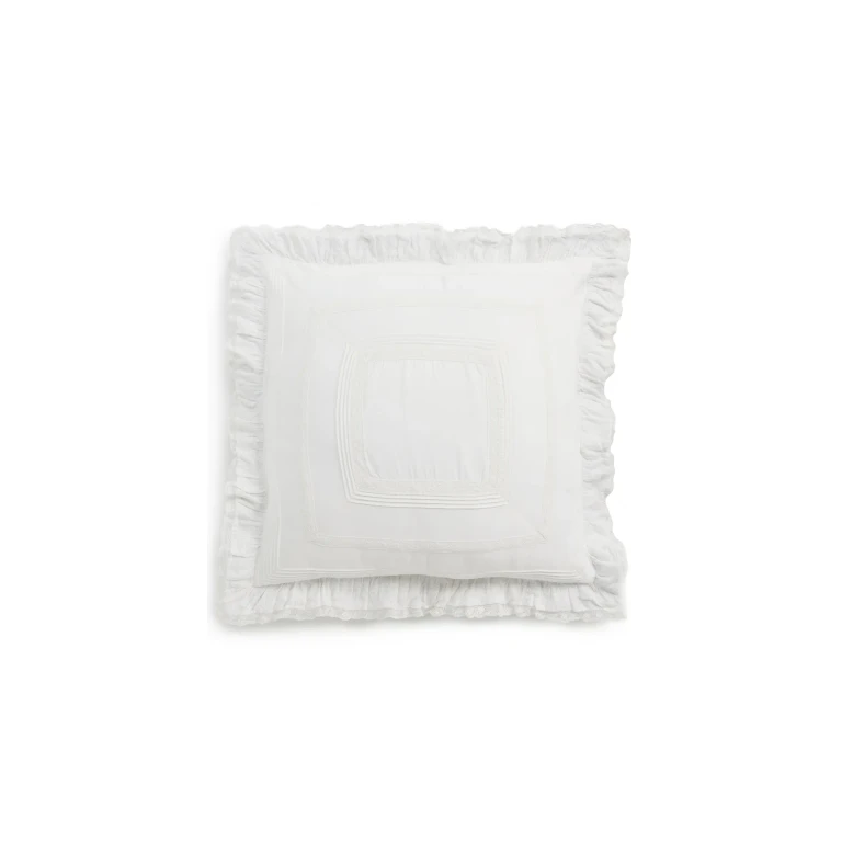 LoveShackFancy Victorian Euro Pillow White One Size