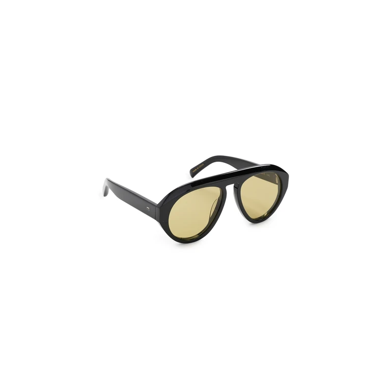 Elisa Johnson Val Sunglasses Gloss Black Olive Lens One Size