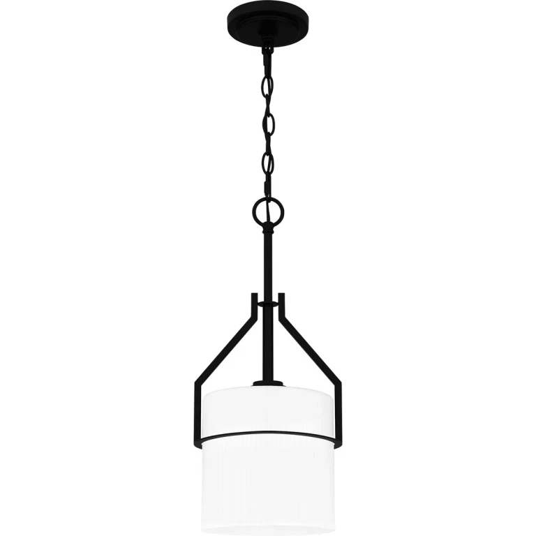 Matte Black One Light Mini Pendant from the Seymour Collection