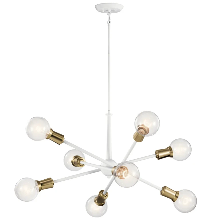 Armstrong 8-Light Contemporary Chandelier in White