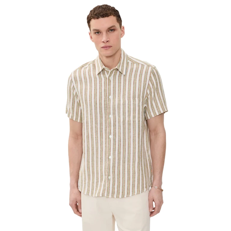 Far Afield Canopy Classic Stripe Shirt White / Multi L