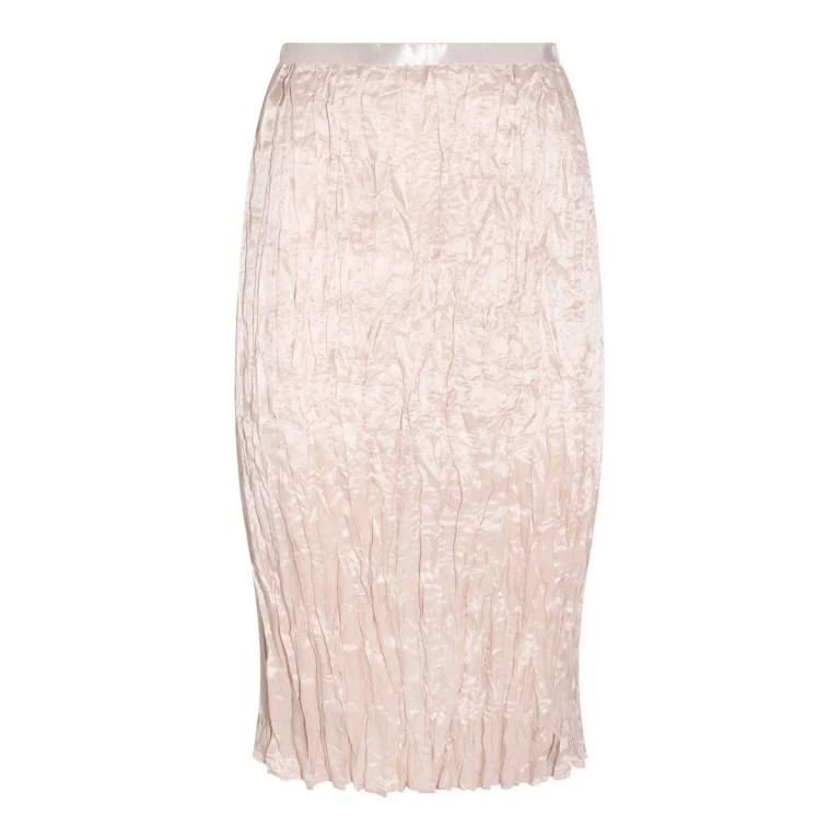 Acne Studios Runched Detailed Satin Skirt