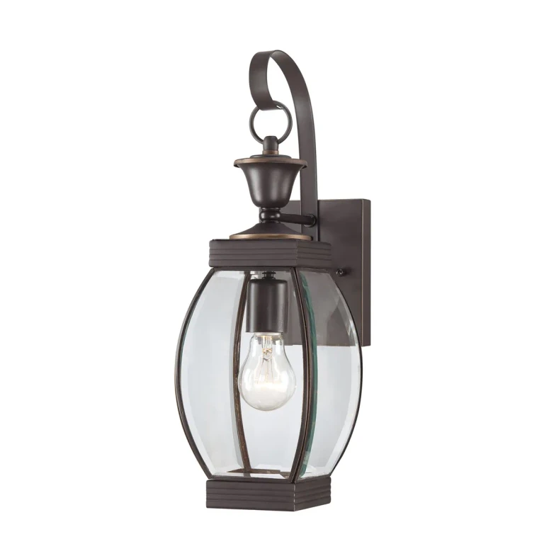 Medici Bronze One Light Outdoor Wall Lantern from the Oasis Collection