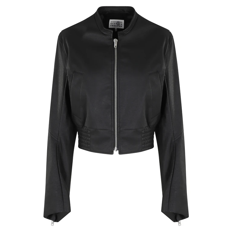 MM6 Maison Margiela Sportsjacket Black Polyester Viscose Giubbotto - Women
