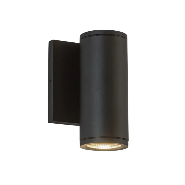 Black LED Outdoor Wall Sconce from the Nordic Collection