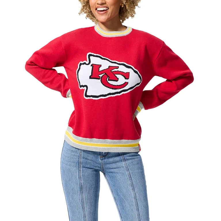 Terez Kansas City Chiefs Jacquard Crewneck Sweater