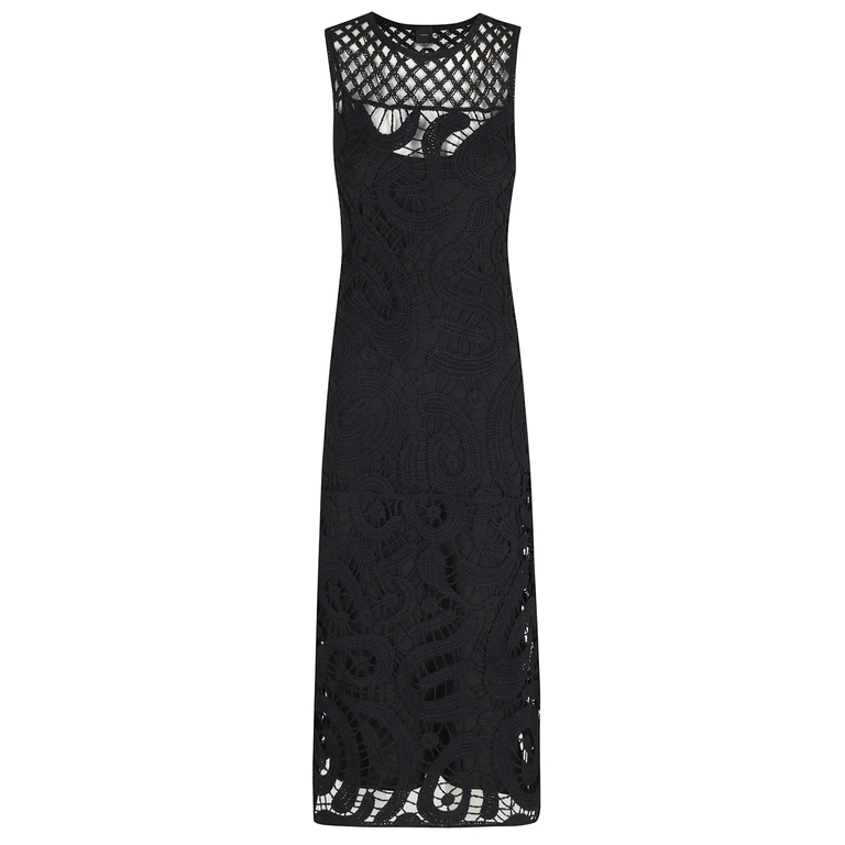 Pinko Bufera Abito Crochet Black Poliestere Elastane - Women