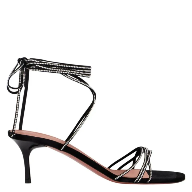 Amina Muaddi Lori Lace Up 60 Sandals