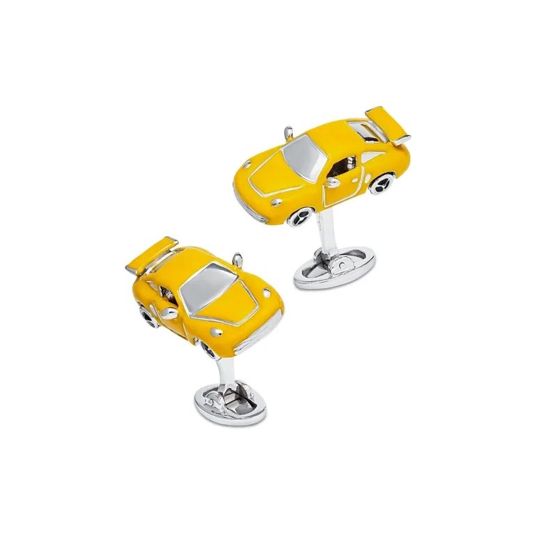 Yellow Fast Car Cufflinks