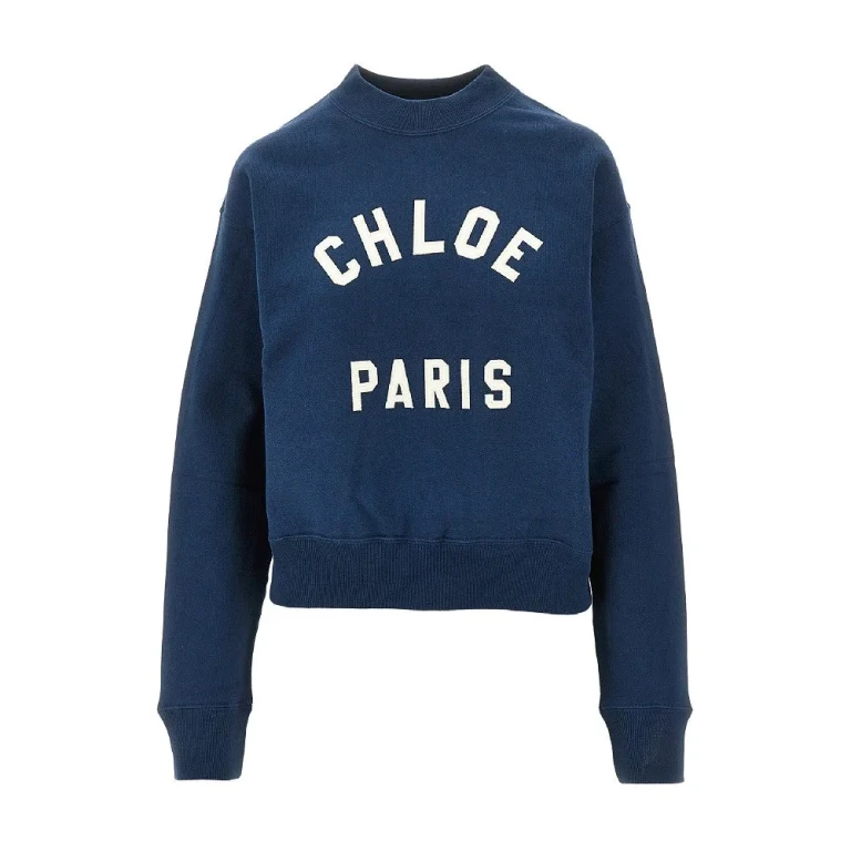CHLOE' Logo patch sweatshirt Woman S