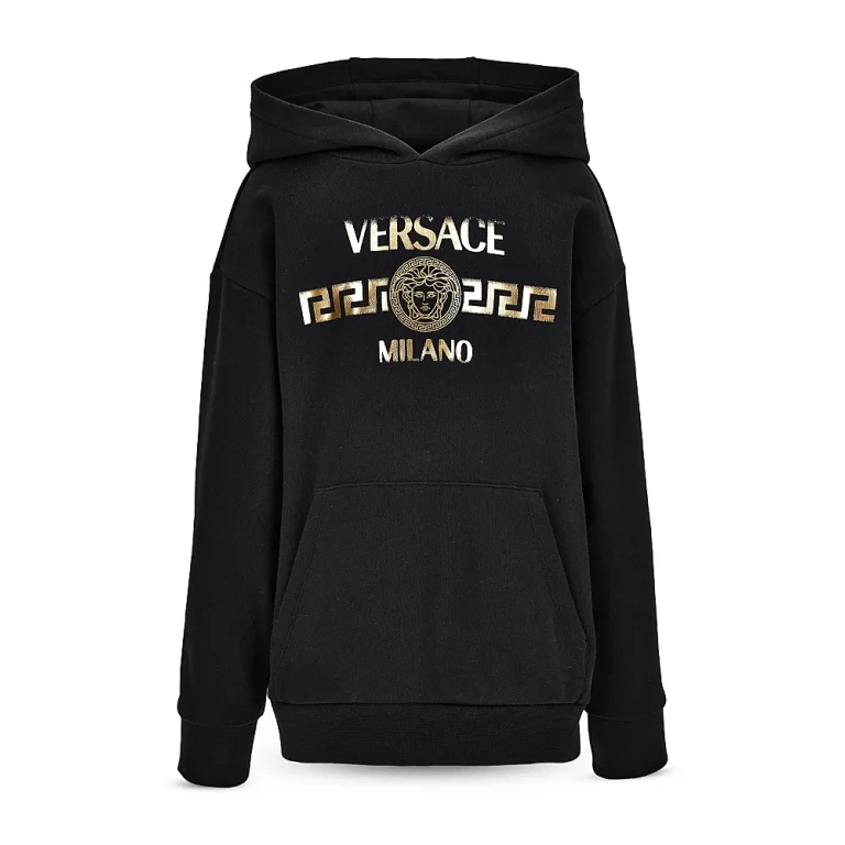 Versace Unisex Fleece Fade Logo Print Hoodie - Little Kid, Big Kid
