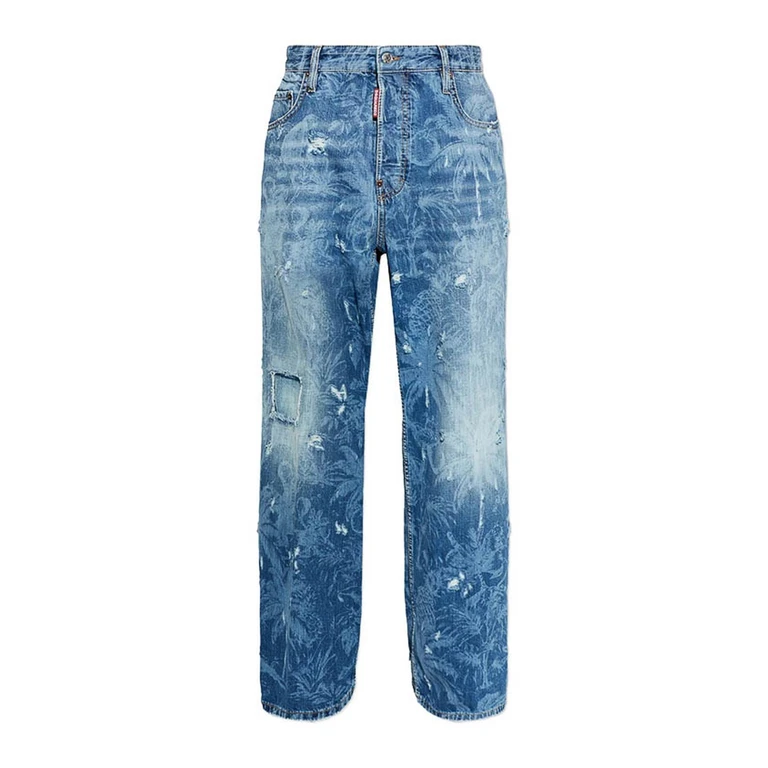 Dsquared2 Ripped Palm-print Jeans