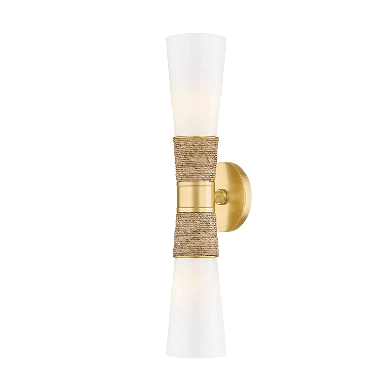 Aged Brass Wall Sconce from the Mica Collection
