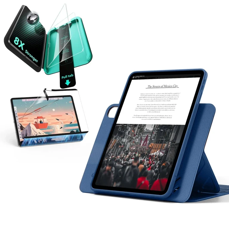 Étui magnétique ESR Shift pour iPad Air 11" (2024) et 10,9" (5e/4e gén.) - Bleu marine