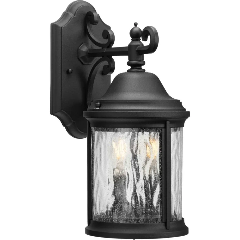 Textured Black Two Light Wall Lantern from the Ashmore Collection