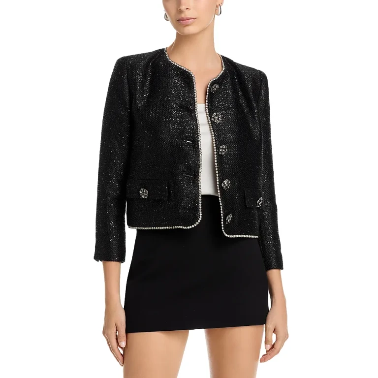 L'Agence Zell Crystal Trim Jacket