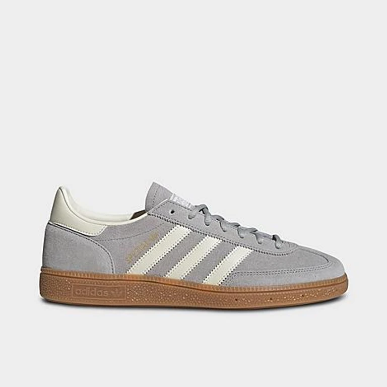 adidas Men's Originals Handball Spezial Casual Shoes in Grey/Cream White/Cloud White Size: 4.0
