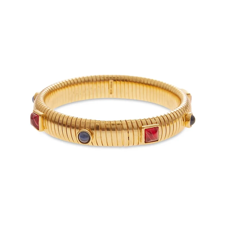 Ben Amun Mixed Color Stone Textured Bangle Bracelet