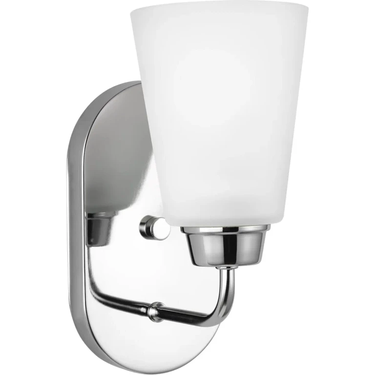 Chrome One Light Wall Bath Sconce from the Kerrville Collection