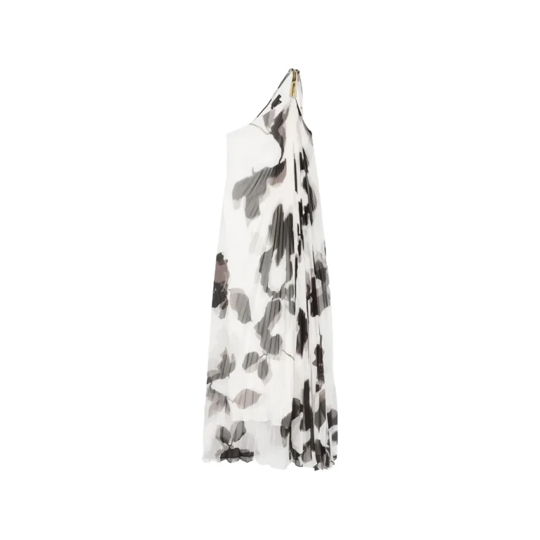 Max Mara Pianoforte Floral-print Pleated Maxi Dress