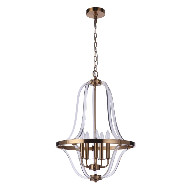 Graclyn 5-Light Foyer in Satin Brass