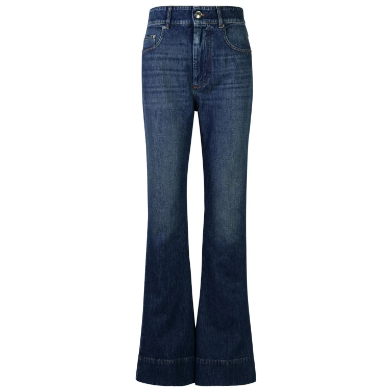 SportMax robinia Blue Cotton Jeans