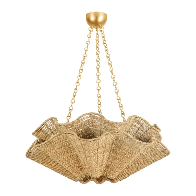 Vintage Gold Leaf Chandelier from the Hayworth Collection