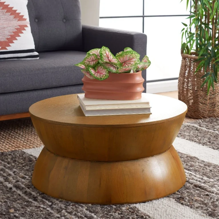 Alecto Medium Walnut Round Coffee Table