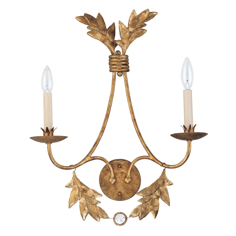 Gold Two Light Wall Sconce from the Sweet Olive Collection