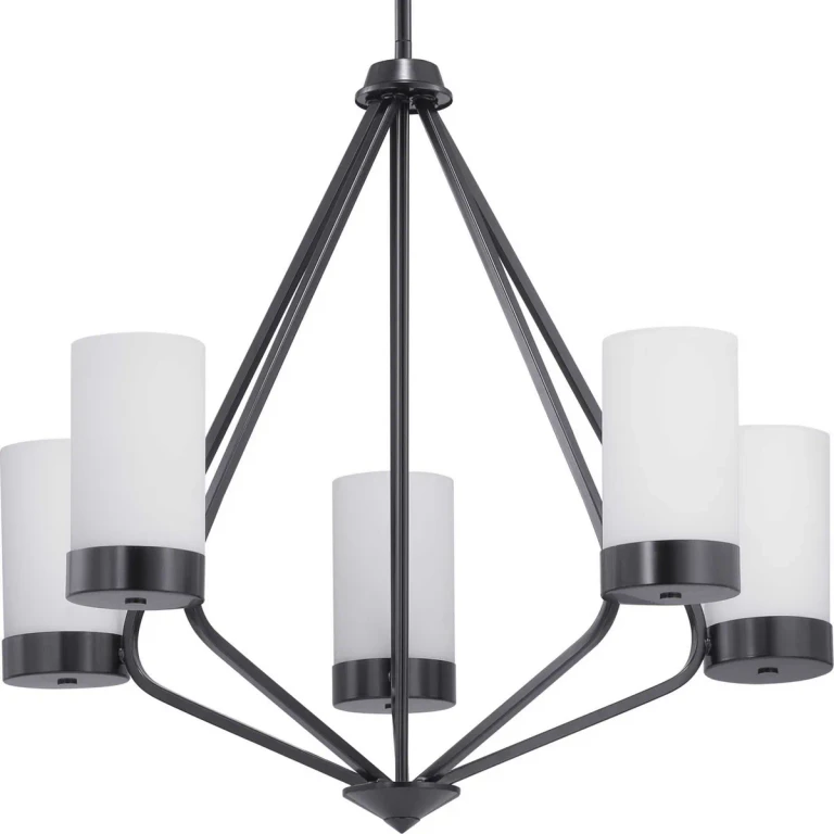 Black Five Light Chandelier from the Elevate Collection