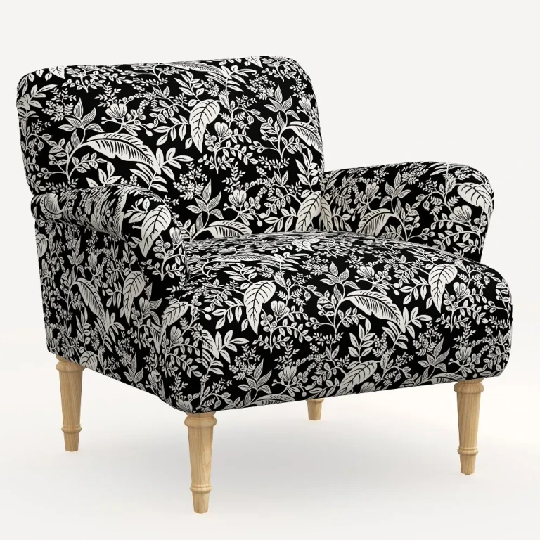 Bristol Canopy Black & Cream Accent Chair