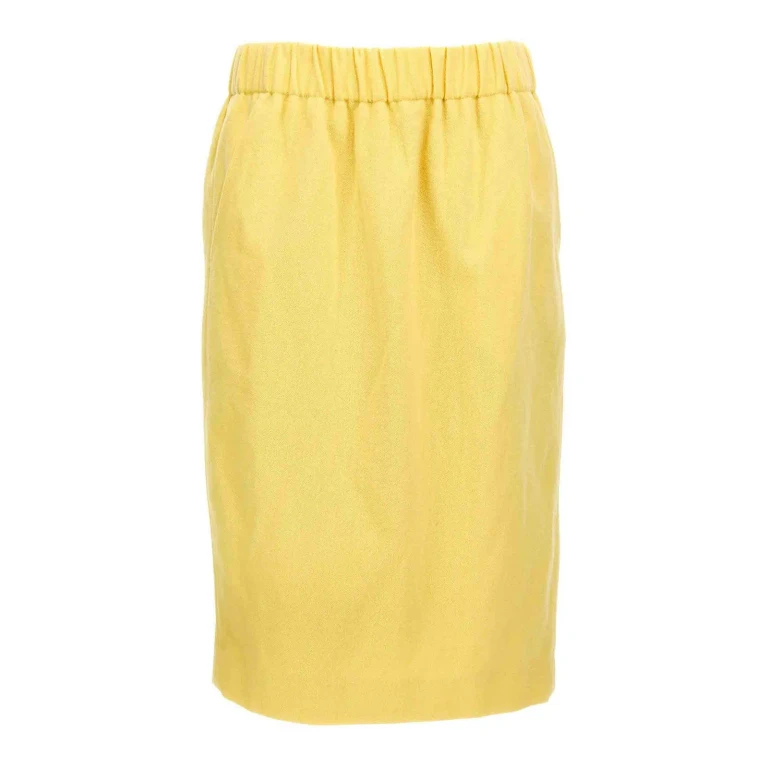 Dries Van Noten Jupe Midi - Jaune