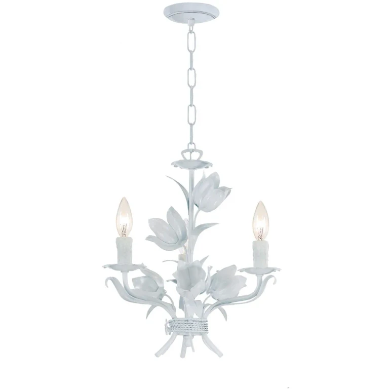 Southport 3-Light 15" Mini Chandelier in Wet White