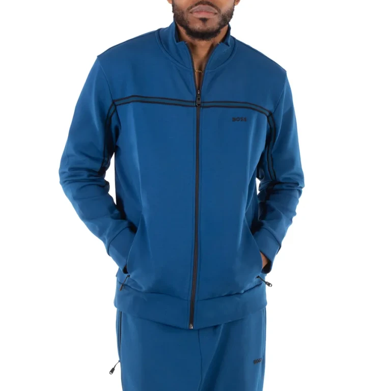 Hugo Boss Tape Inserts Zip-Up Sweatshirt